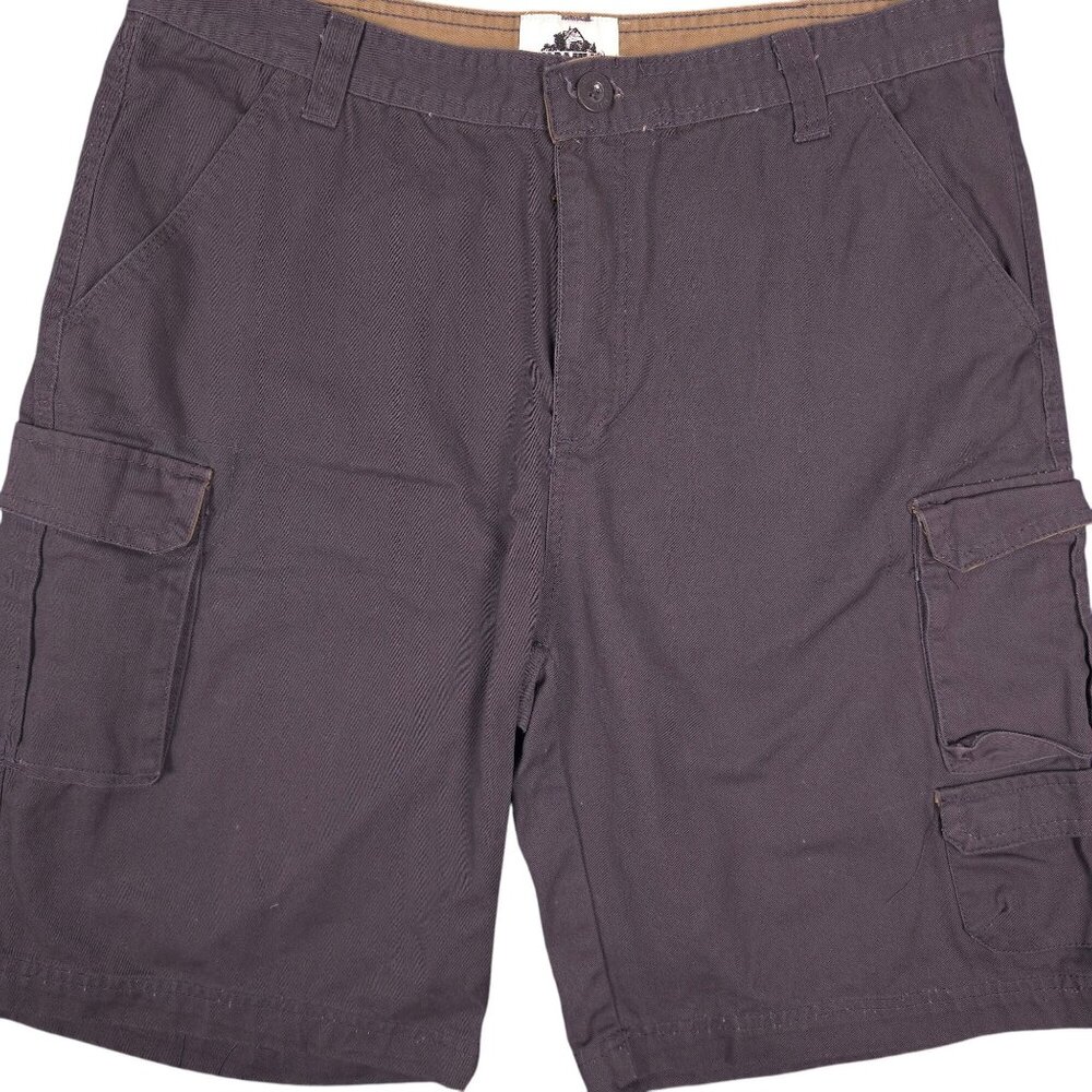 Old Mill Mens Black Cargo Shorts Size 36 100% Cotton